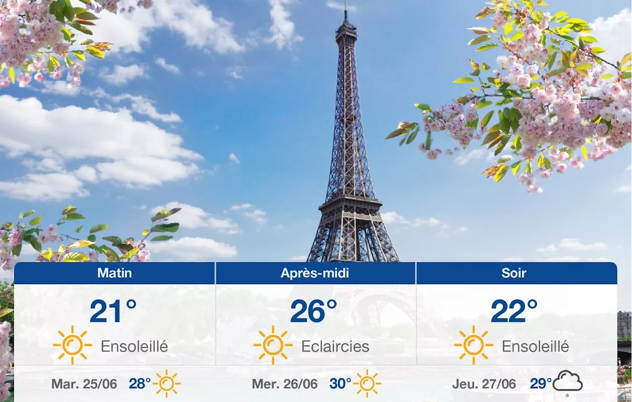 Météo Paris: prévisions du lundi 24 juin 2024