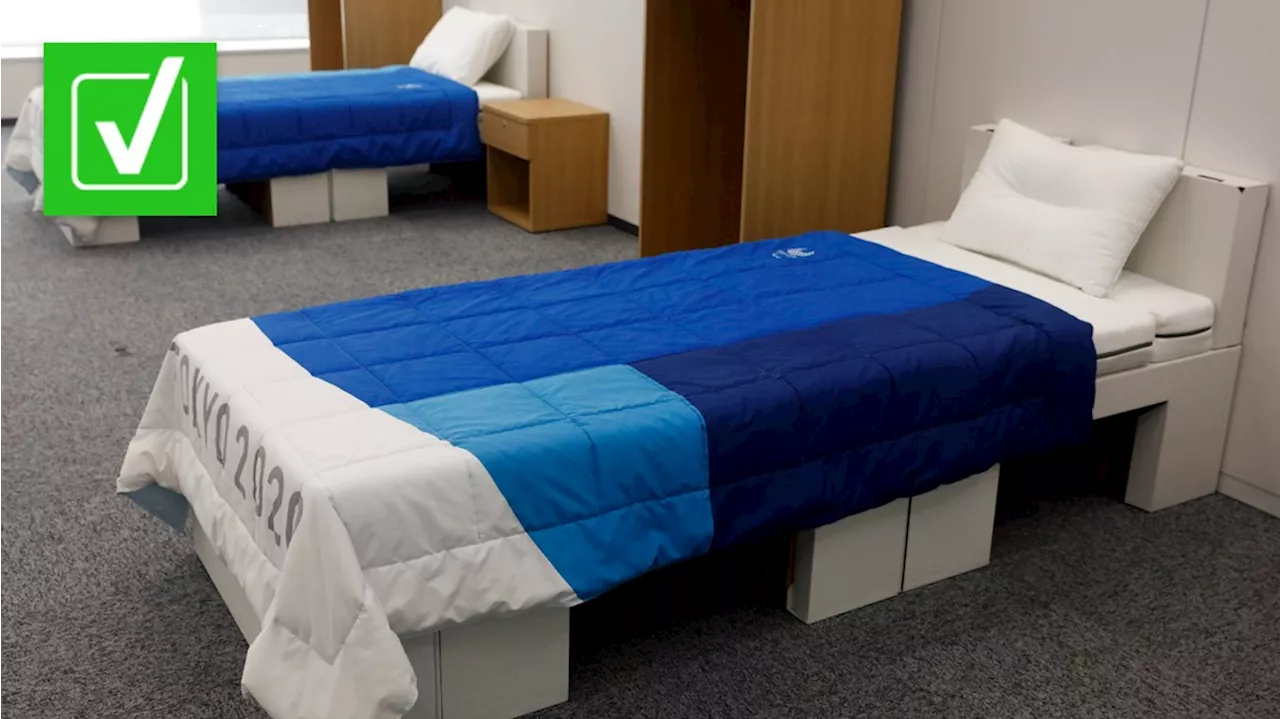 Yes, the Olympic Village bed frames are made from cardboard but they aren’t ‘anti-sex’