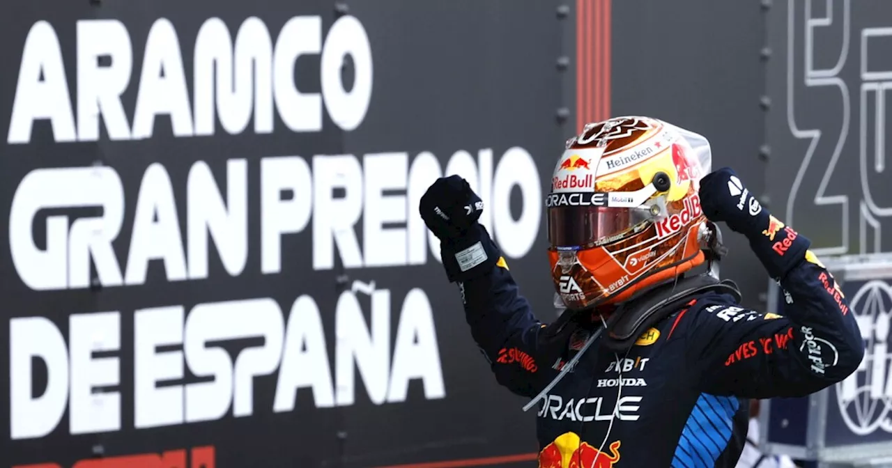 Max Verstappen da un golpe en la mesa al ganar el Gran Premio España