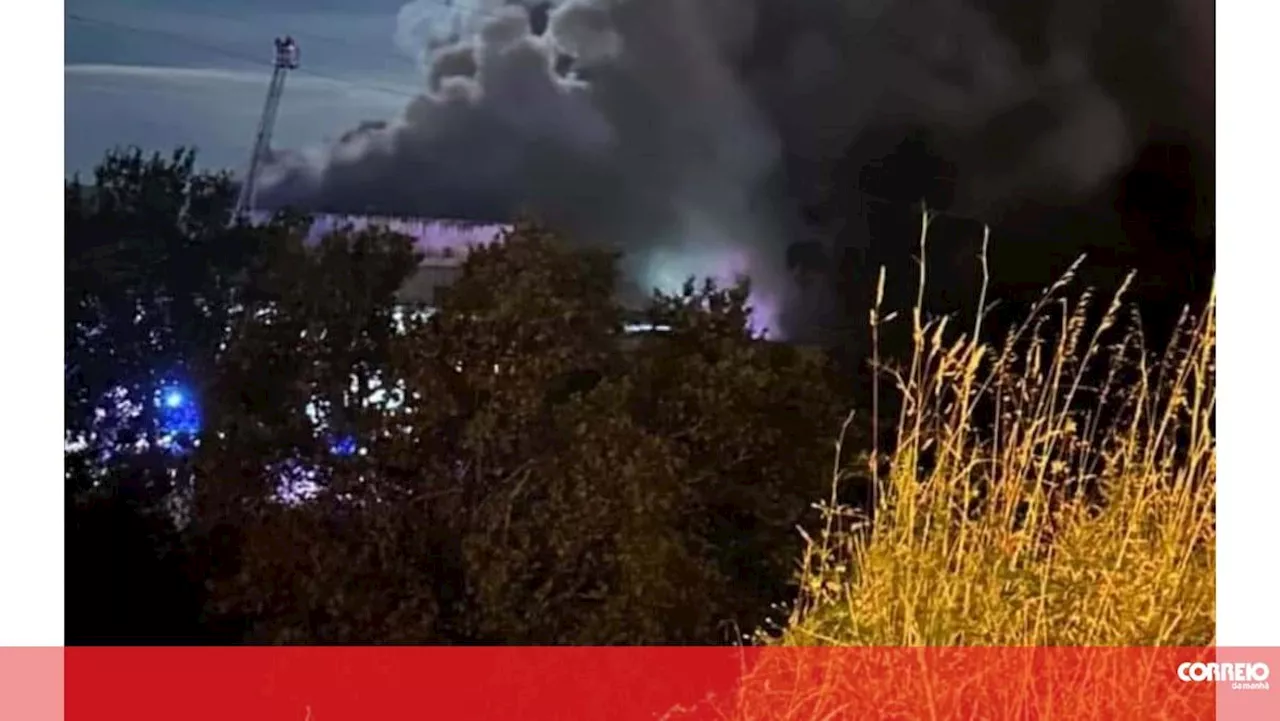 Quase 40 bombeiros combatem incêndio em fábrica de produtos hortícolas no Marco de Canaveses