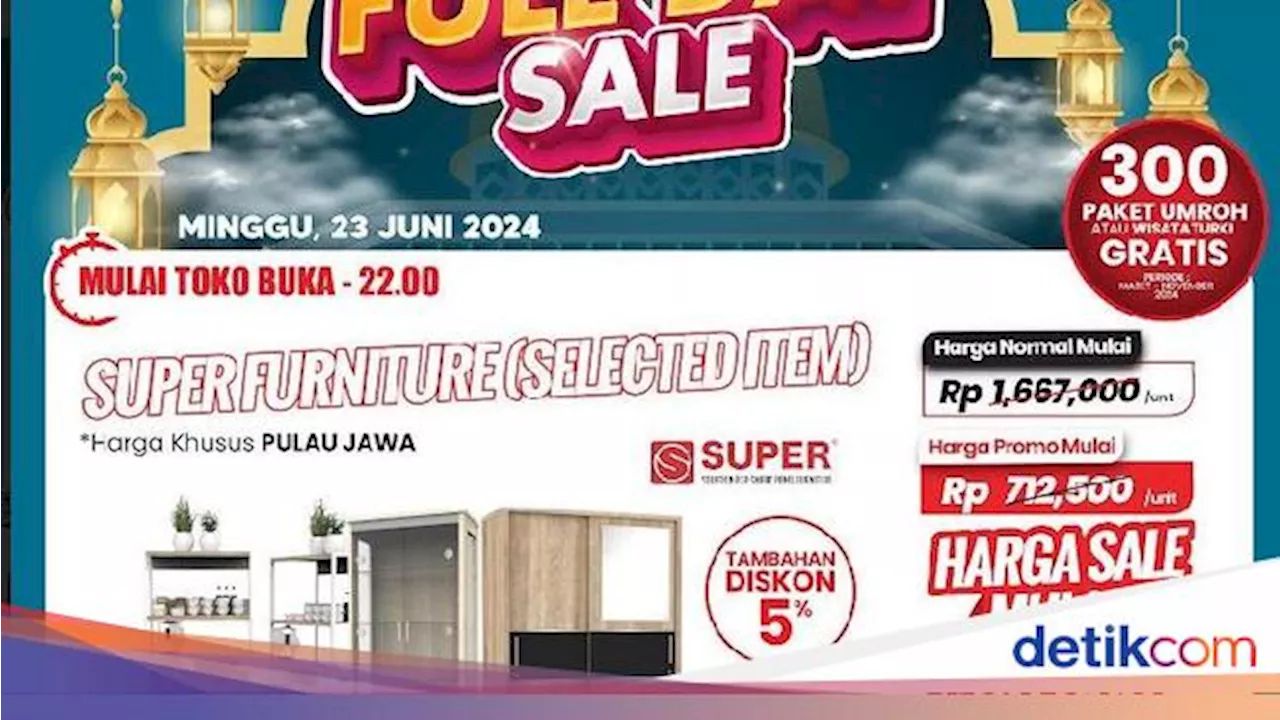 Aneka Furniture di Transmart Full Day Sale Harganya Miring, Mulai Rp 500 Ribuan