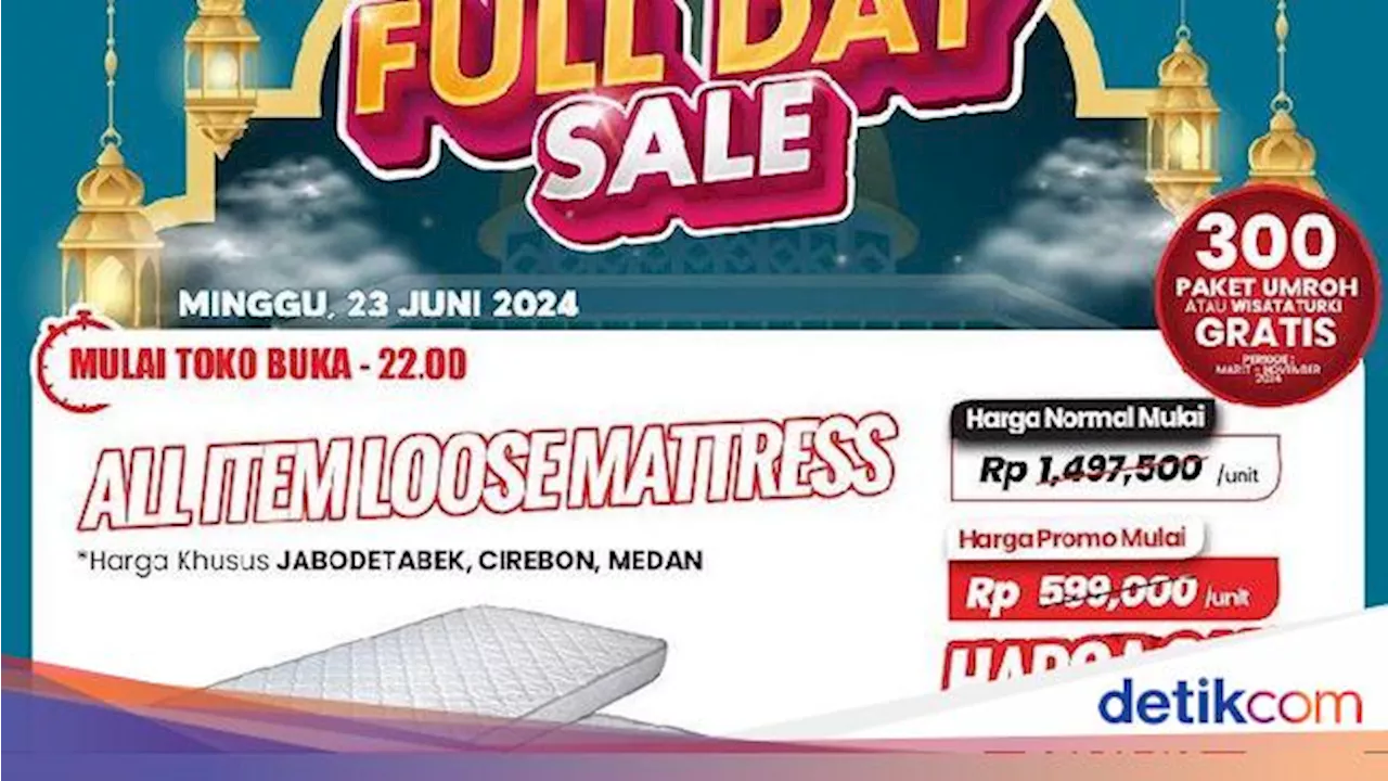 Transmart Full Day Sale, Kasur Diskon Mulai Rp 400 Ribuan!