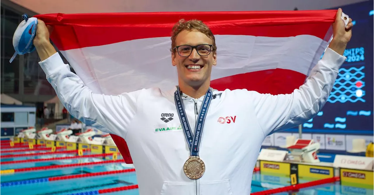 Schwimm-EM: Gold für Auböck über 400 m Kraul, auch Staffel triumphiert