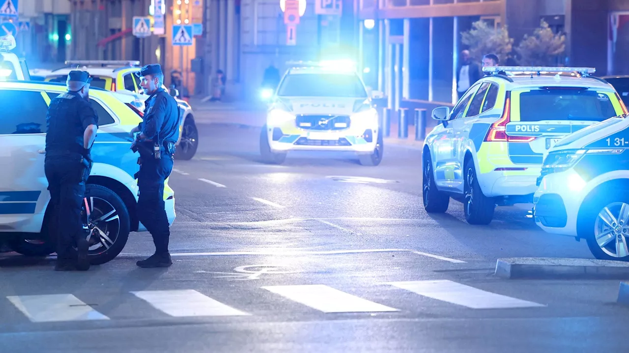 Polisinsats i centrala Stockholm