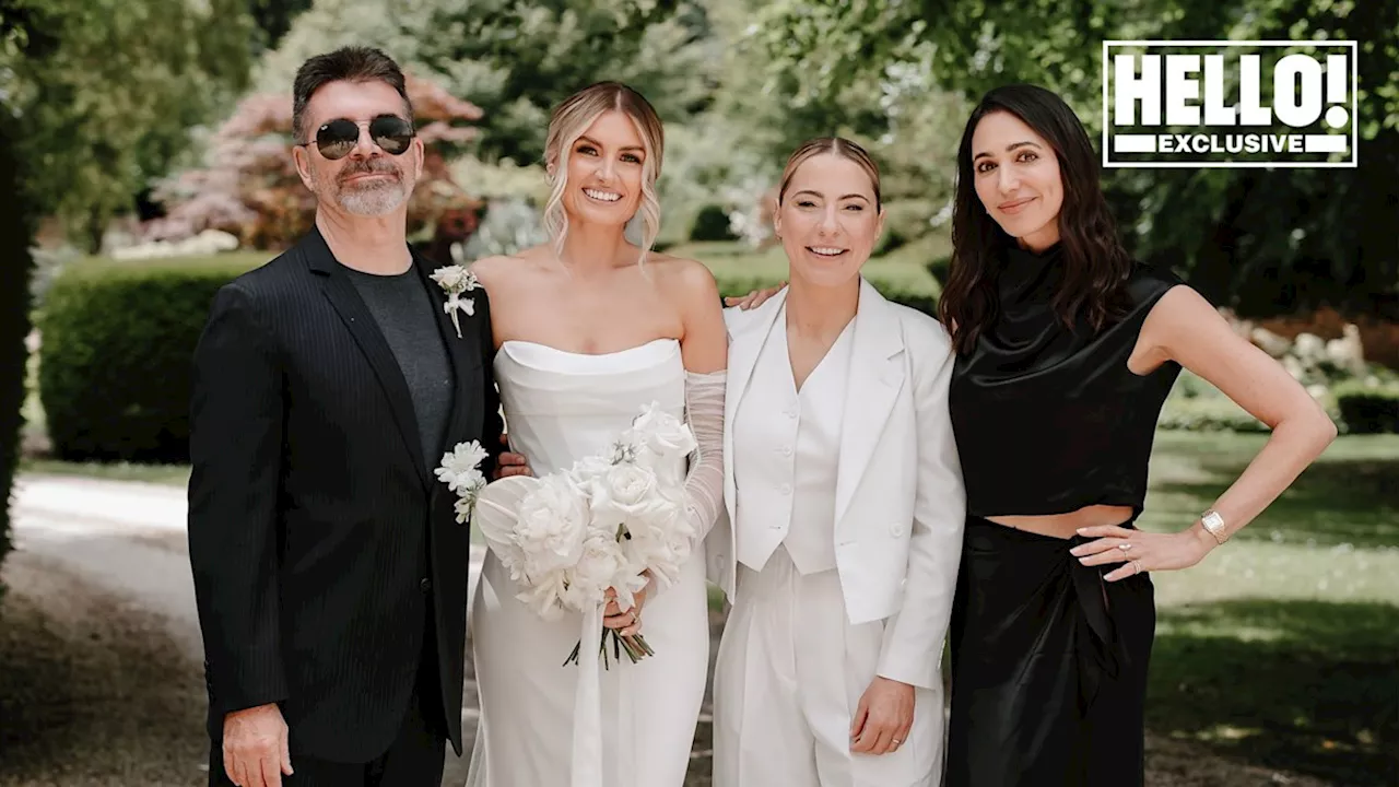 Lucy Spraggan ties the knot with Emilia Smith as Simon Cowell walks her down the aisle