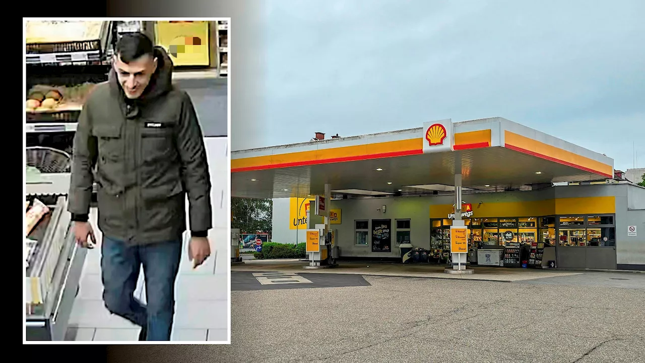 Tankstelle überfallen – jetzt sucht Polizei diesen Mann