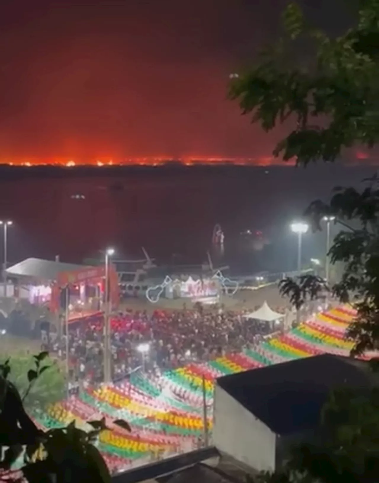 Vídeo mostra incêndio no Pantanal durante festa de São João em Corumbá (MS) e gera críticas de internautas