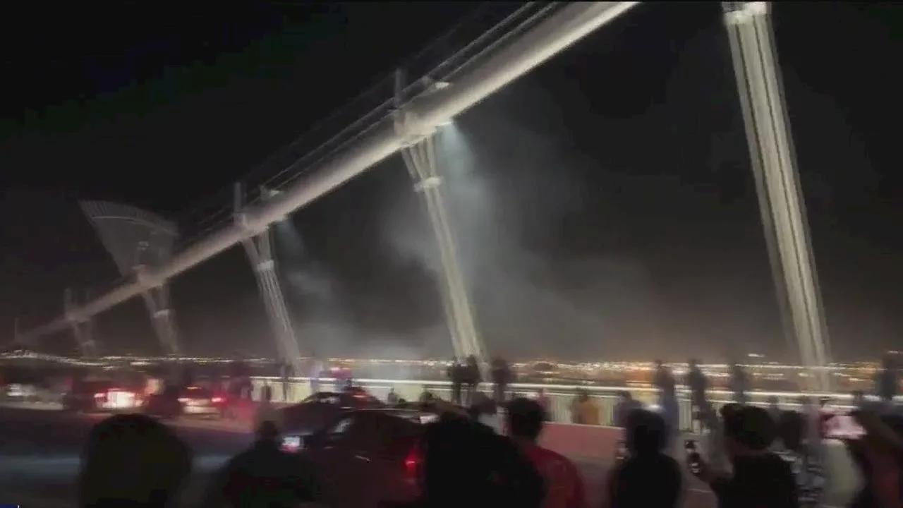 Sideshow complete with fireworks takes over Bay Bridge