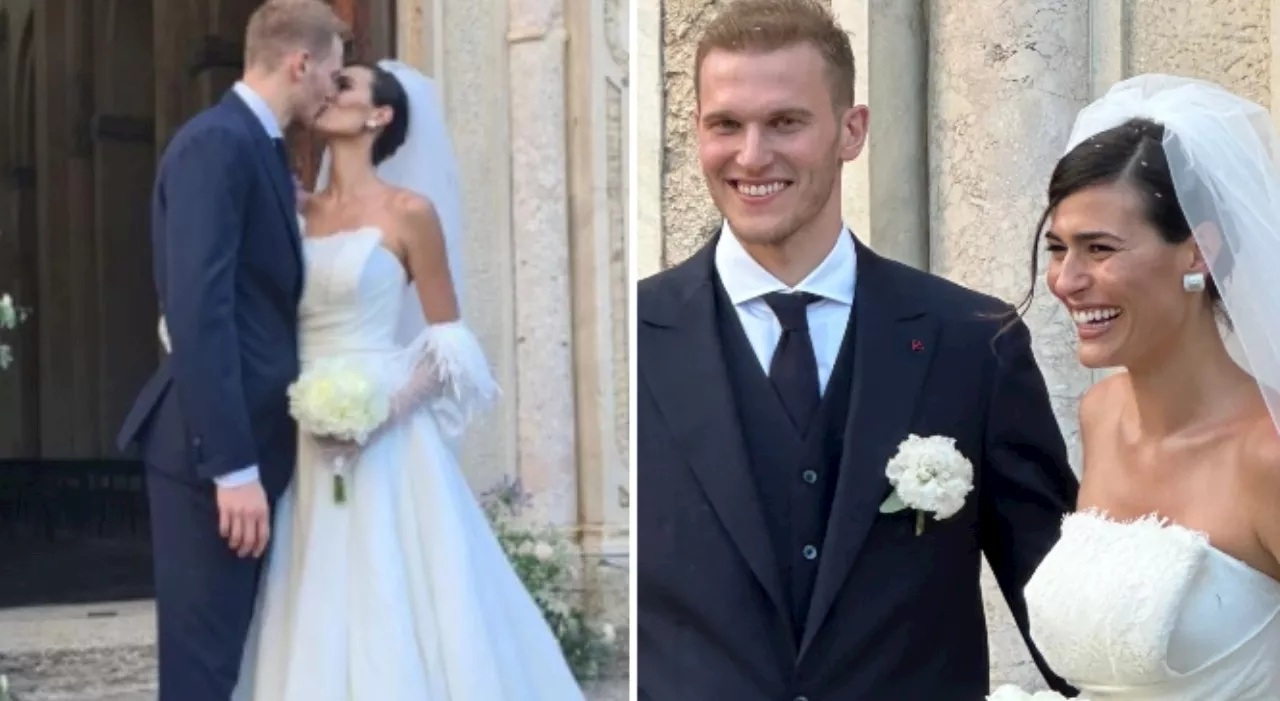 Alice Sabatini, il matrimonio con Gabriele Benetti: l'abito da sposa con le piume, la location e gli invitati