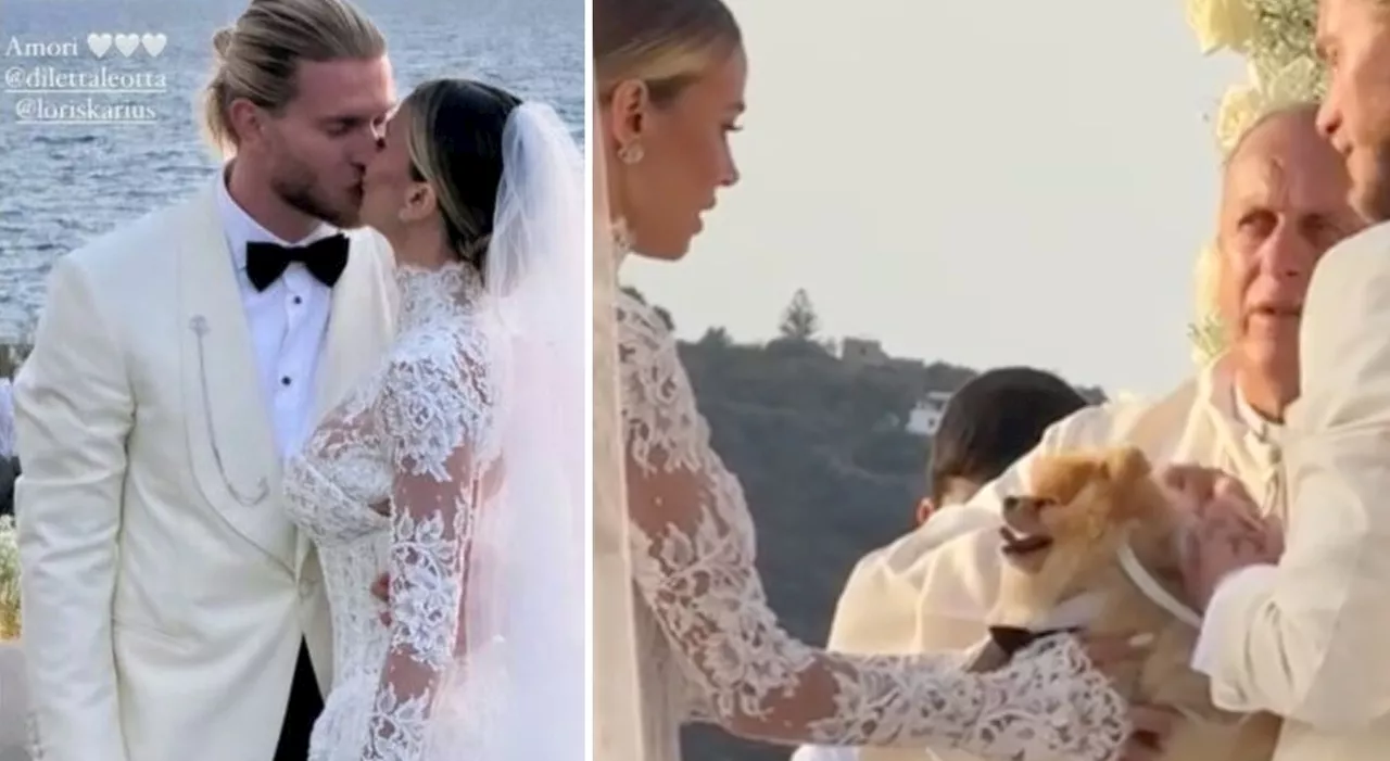 Diletta Leotta, il ruolo chiave del cagnolino Lillo al matrimonio con Loris Karius e il misterioso sacchettino