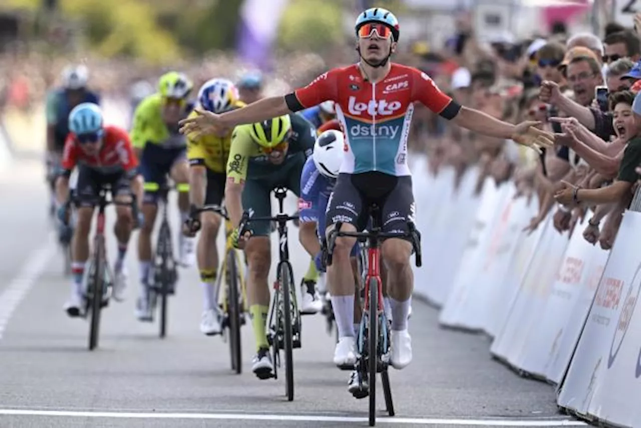 Arnaud De Lie (Lotto-Dstny) champion de Belgique au terme d'un sprint de costauds