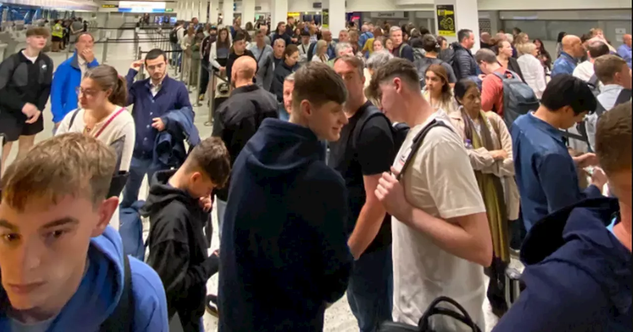 LIVE: Manchester Airport chaos as massive queues form amid major power cut