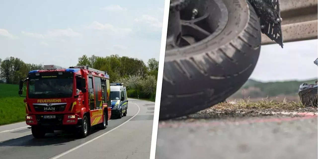 Tödlicher Biker-Unfall In Franken: Motorrad Frontal Von Auto Erfasst ...