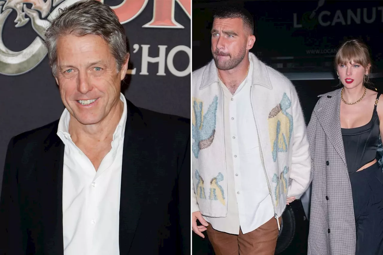 Hugh Grant Thanks Taylor Swift and ‘Gigantic Boyfriend’ Travis Kelce for Eras Tour Experience — and '#TequilaShots'