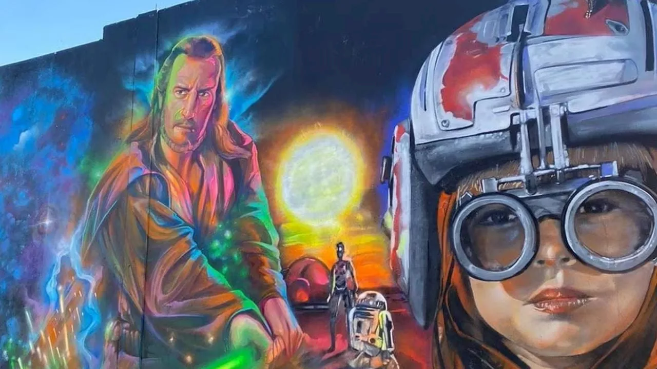 Perú: Artistas urbanos inauguran extenso mural en honor a los 25 años del episodio uno de Star Wars