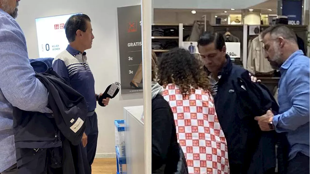 Captan a Peña Nieto de compras en Madrid ¡Se compró unos calcetines!