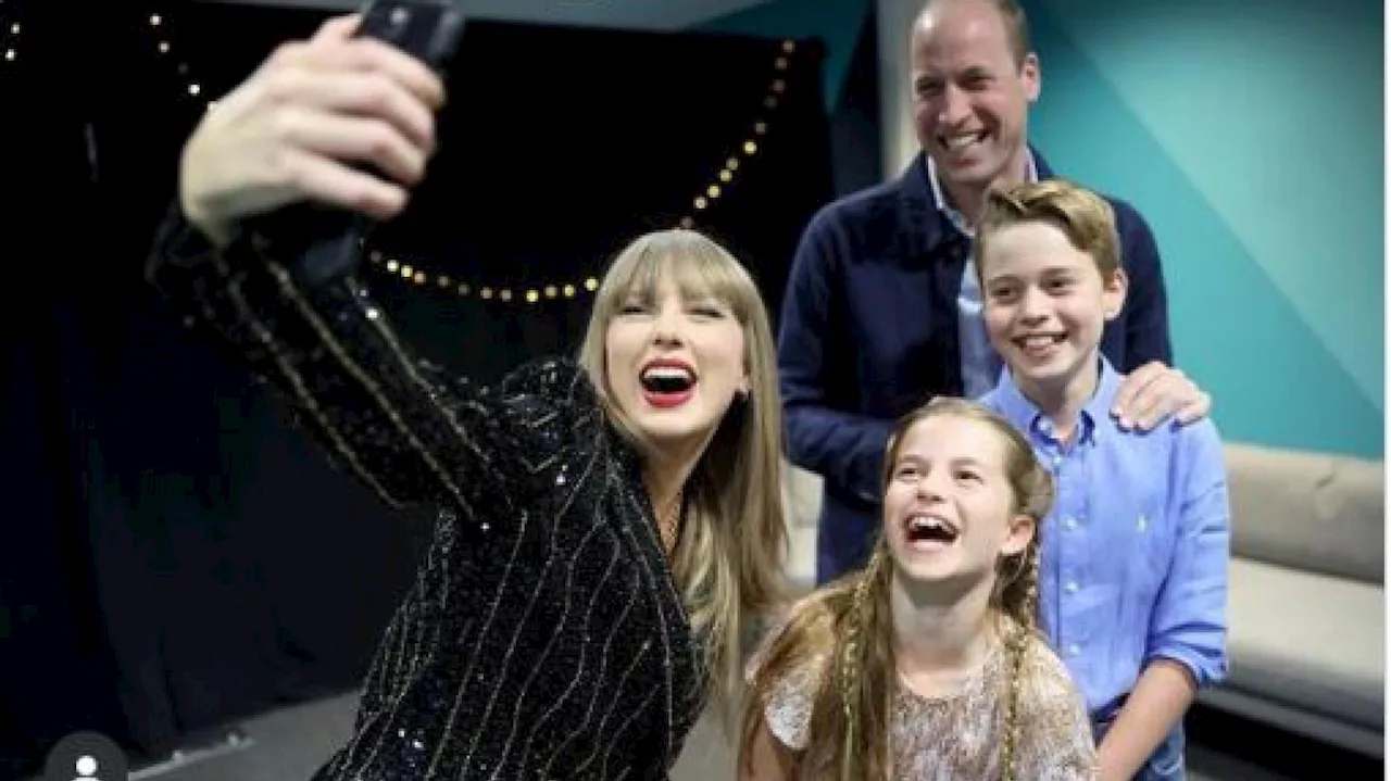 Taylor Swift: il selfie con il principe William, Charlotte e George è virale