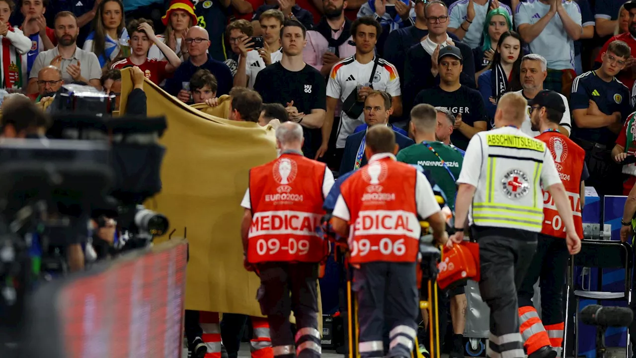 Concern for Hungary player Barnabas Varga injured in crucial match against Scotland