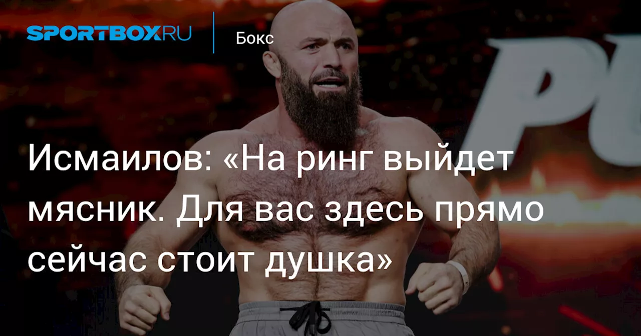 Исмаилов: «На ринг выйдет мясник. Для вас здесь прямо сейчас стоит душка»