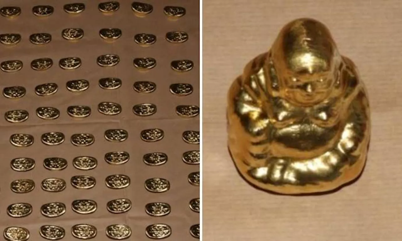 Woman hands over $4k as collateral to safekeep gold ingots that turn out to be fake, mini Buddhas seized