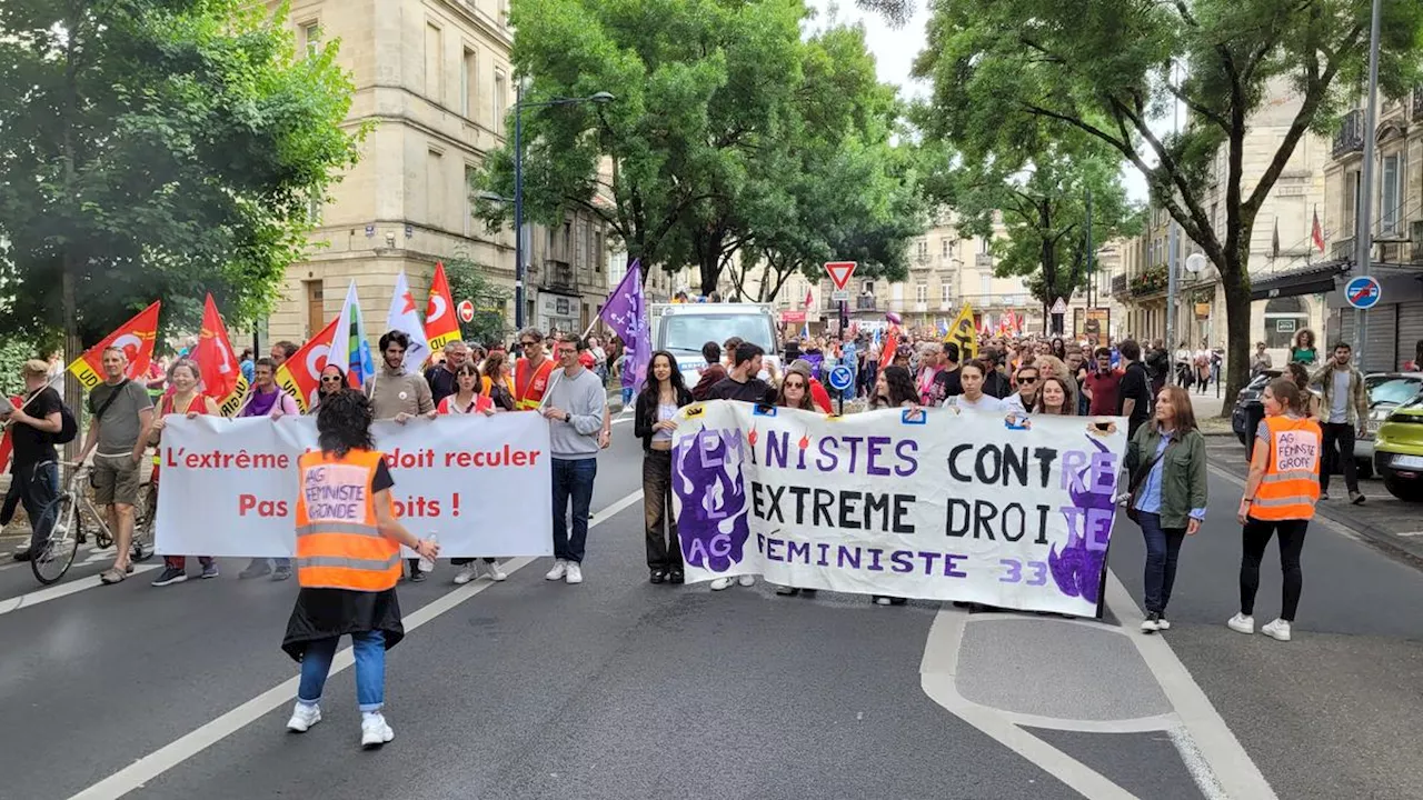 Marche féministe contre l’extrême droite : à Bordeaux, entre 2 000 et 4 000 manifestants