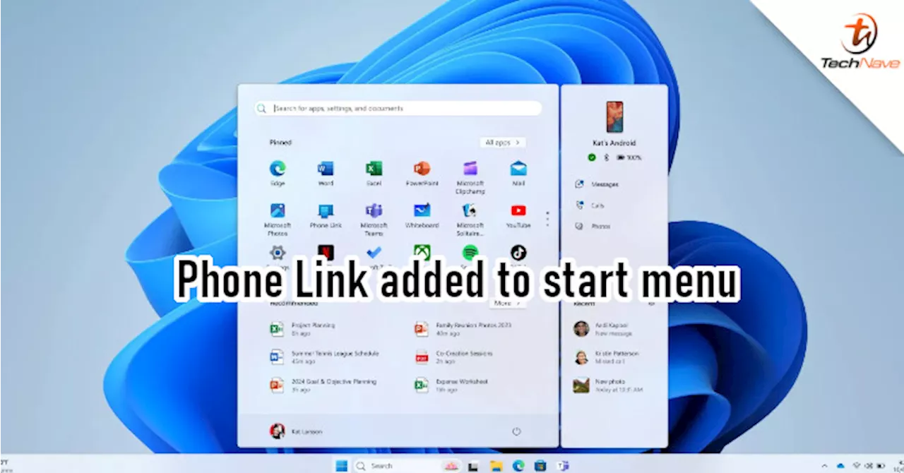 Upcoming Windows 11 update adds Phone Link UI to Start menu