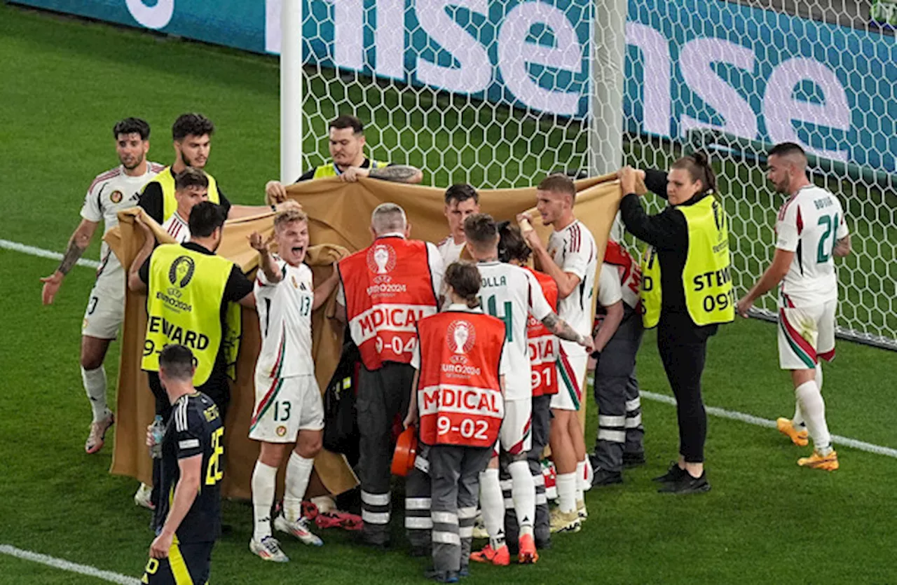 Hungary striker Varga in stable condition after sickening collision with Scotland keeper