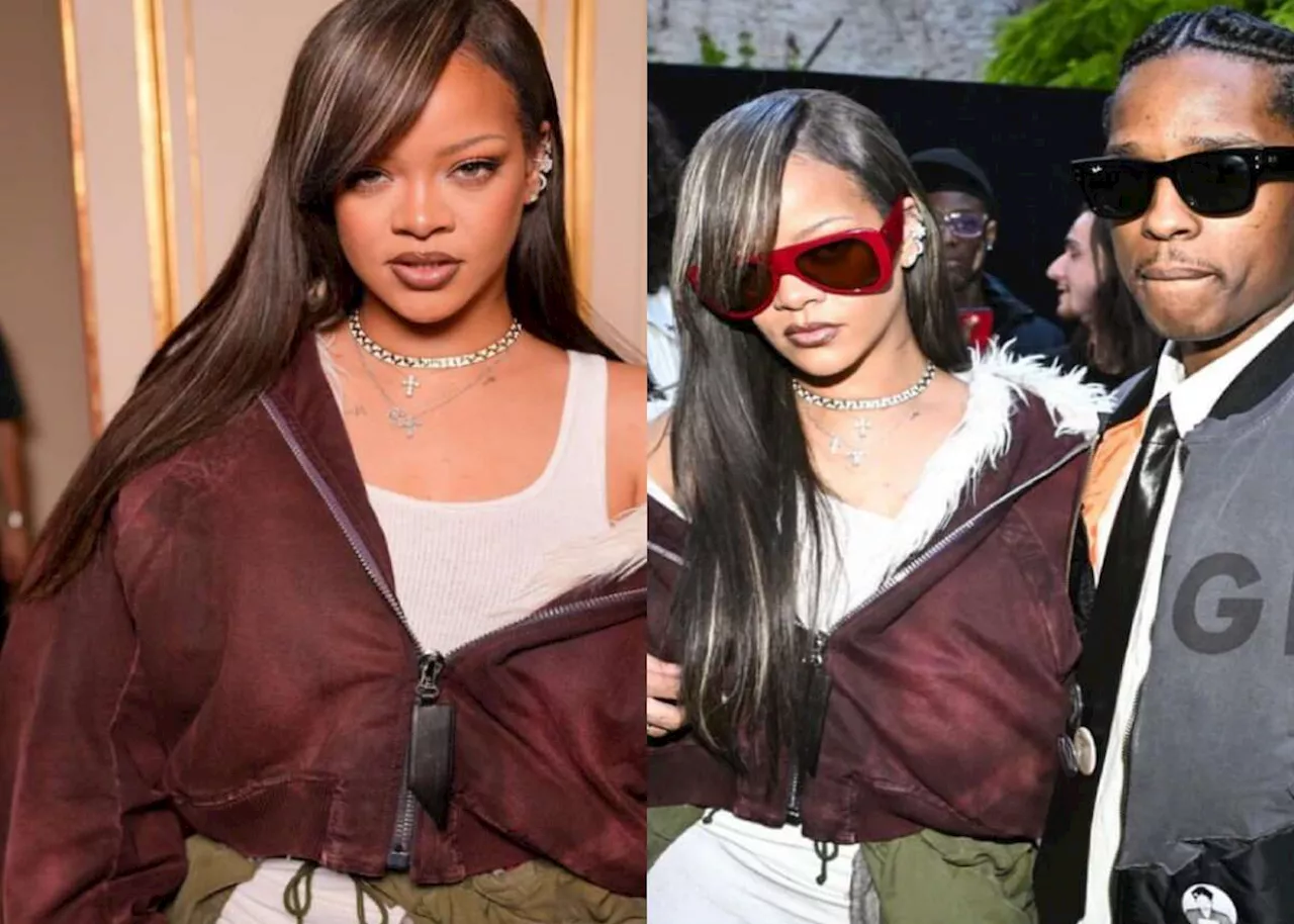 Rihanna shines at Paris Fashion Week to support A$AP Rocky