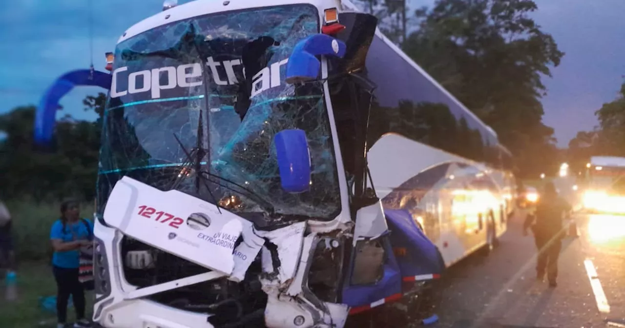 Video: Impactante choque de dos buses dejó ocho personas heridas en Santander