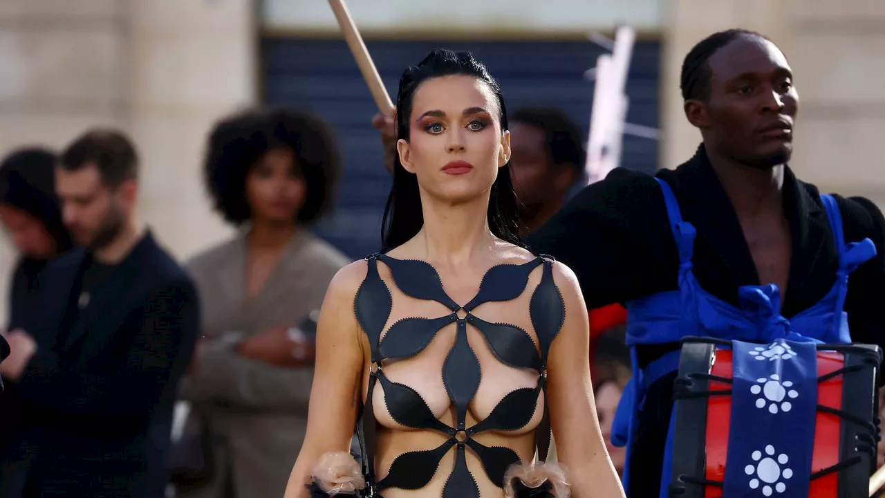 Katy Perry Wore a Geometric Naked Dress at Vogue World 2024 in Paris