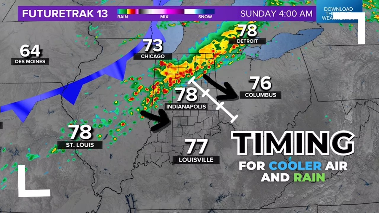 When will cooler air return to Indiana?