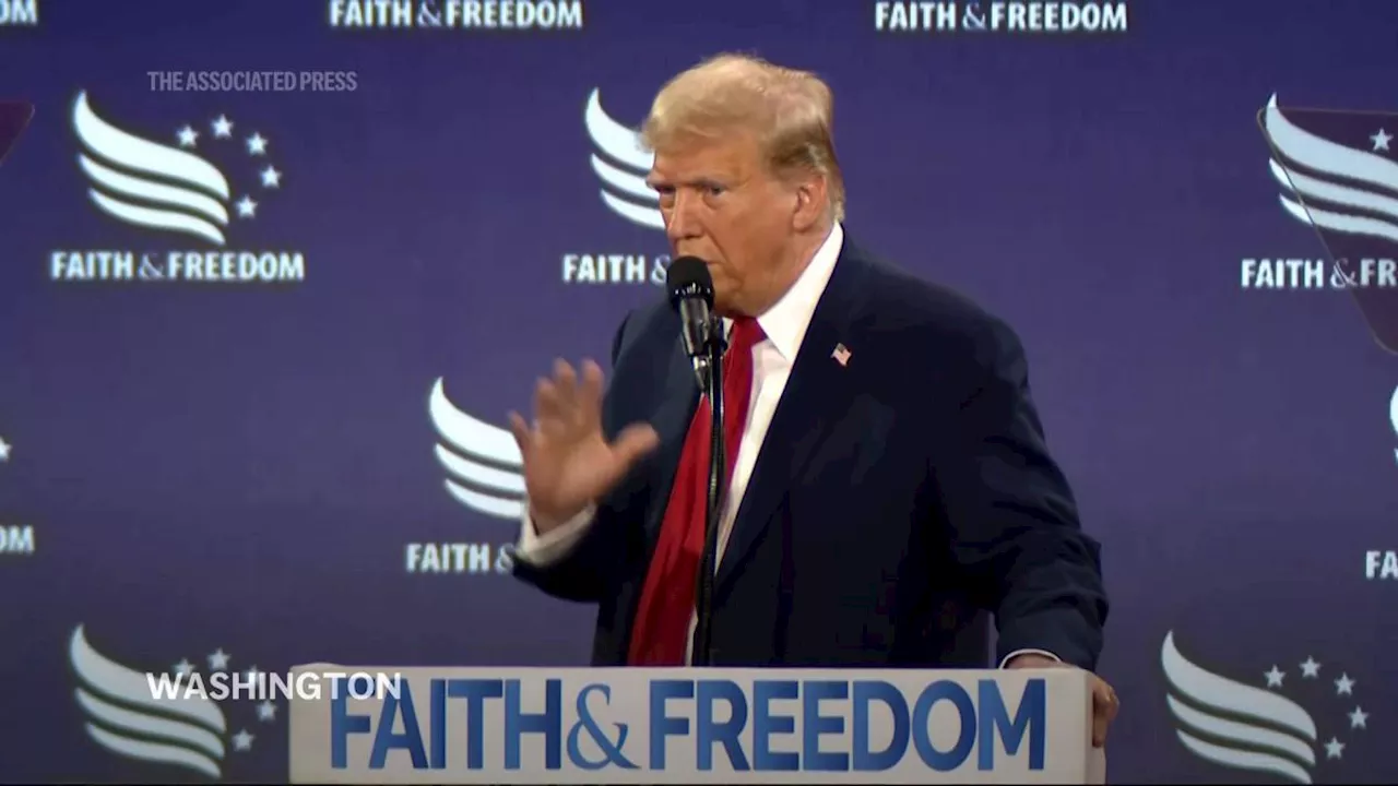 Trump endorses Ten Commandments in schools, implores evangelical Christians to vote in November