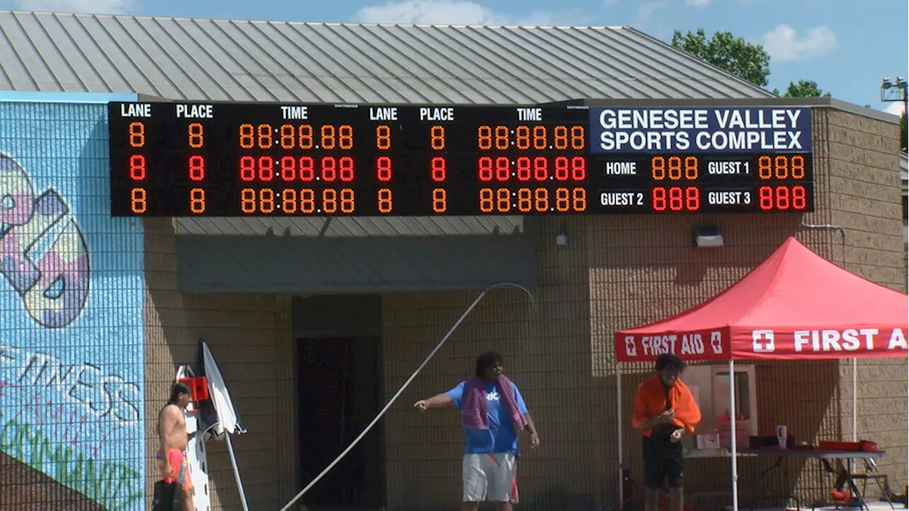 Genesee Valley Park pool opens for summer with new timing board