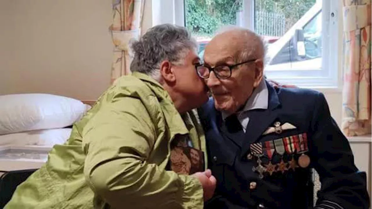 RAF pilot meets daughter of 'child' who saved him in WWII