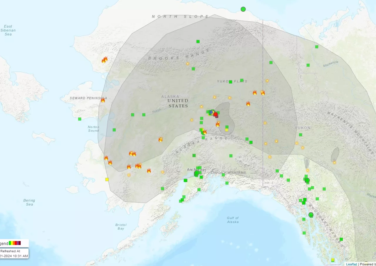 Hot, dry weather generates lightning-sparked wildfires across Interior Alaska