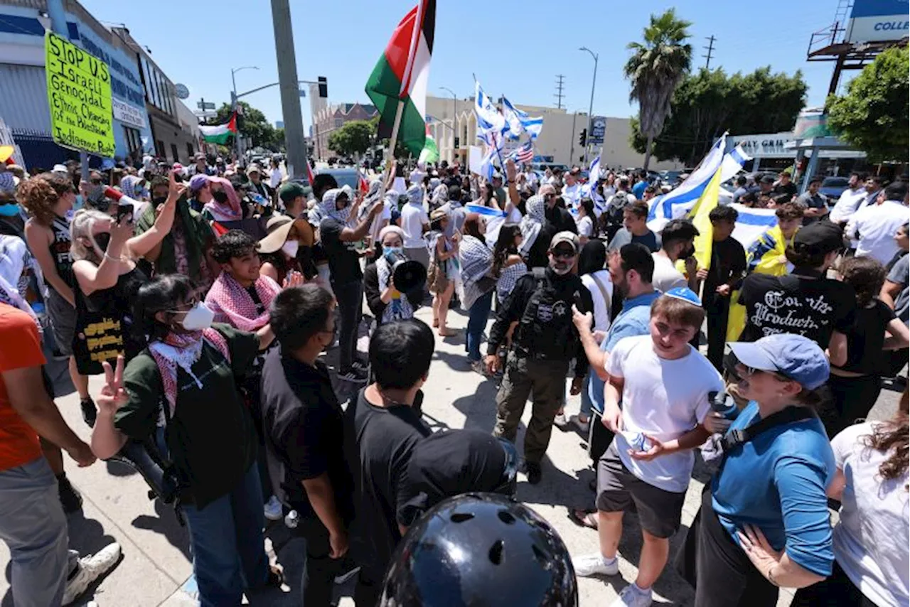 Pro-Palestinian Protest Outside LA Synagogue Prompts Violent Clashes, Criticism From Biden