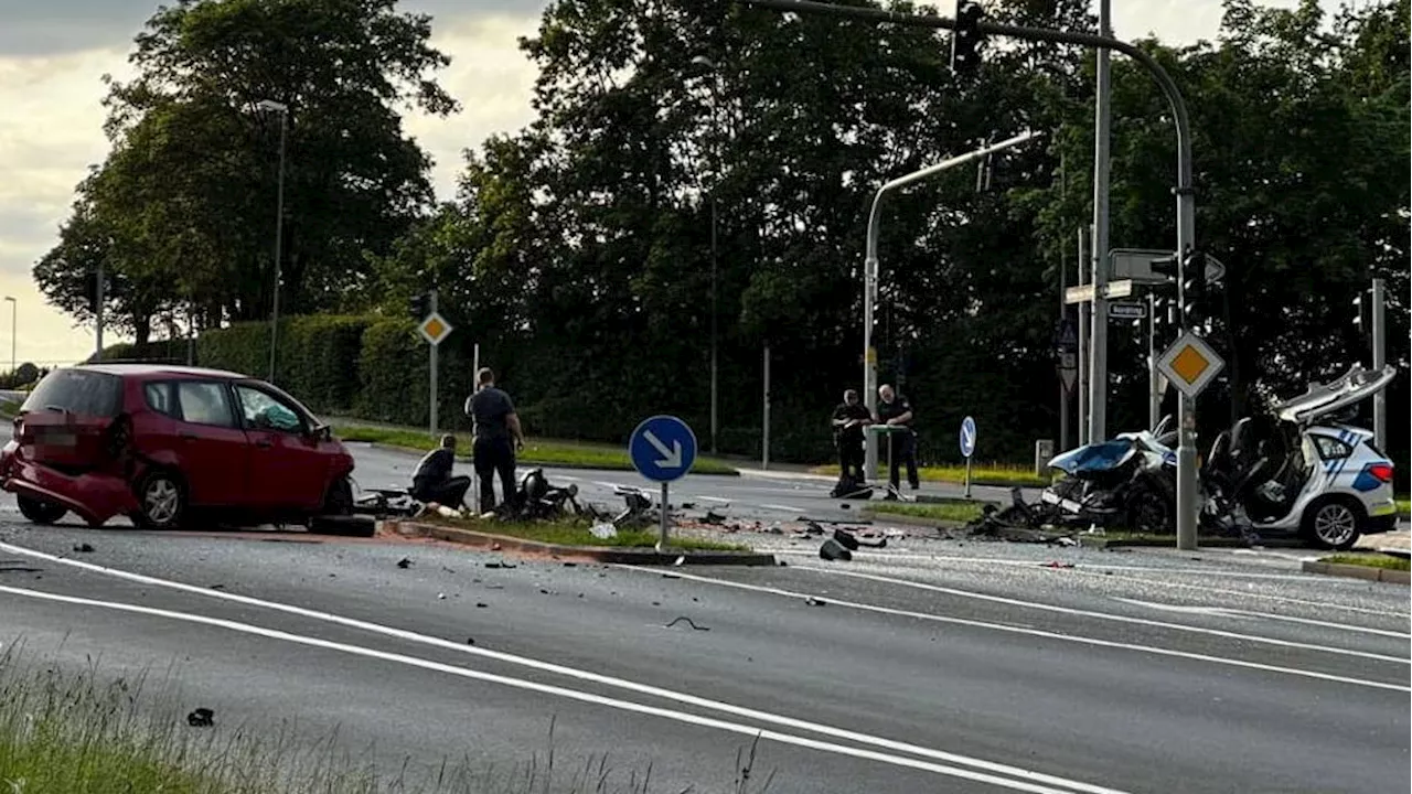 Unfall in Bayreuth: 19-Jähriger kracht frontal in Streifenwagen