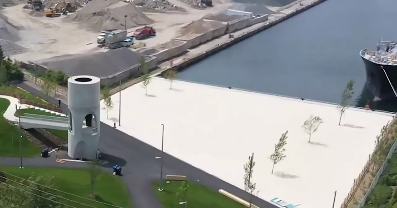 Toronto's new park with fake beach and lookout tower is opening very soon