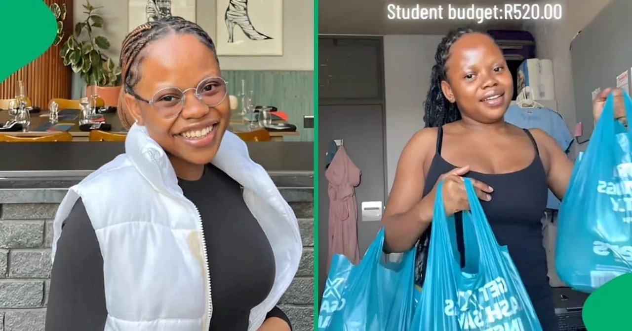 South African Student Shows Off Budget-Friendly R520 Grocery Haul, Mzansi Asks About Meat