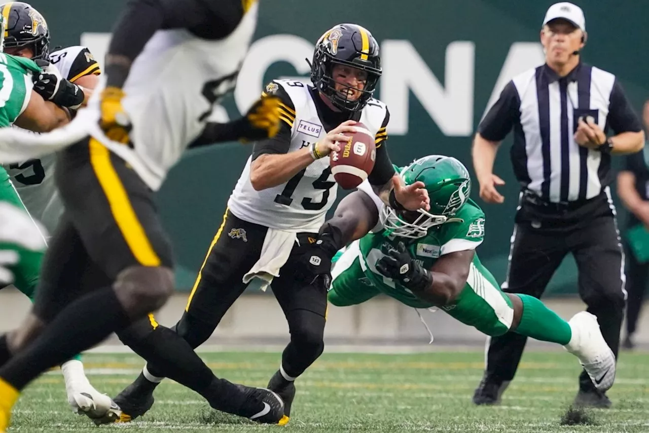 Unbeaten Roughriders pounce on winless Tiger-Cats 36-20