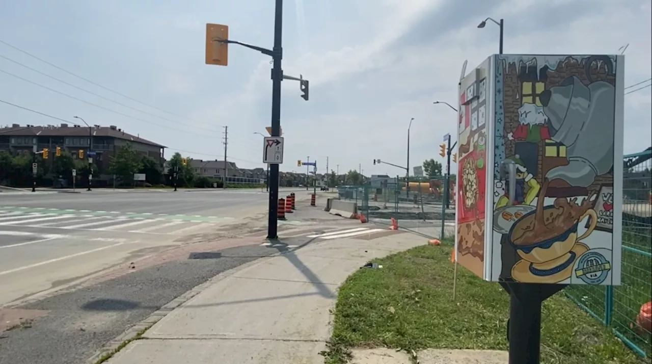 High school students colour Barrhaven streets with artistic traffic control boxes