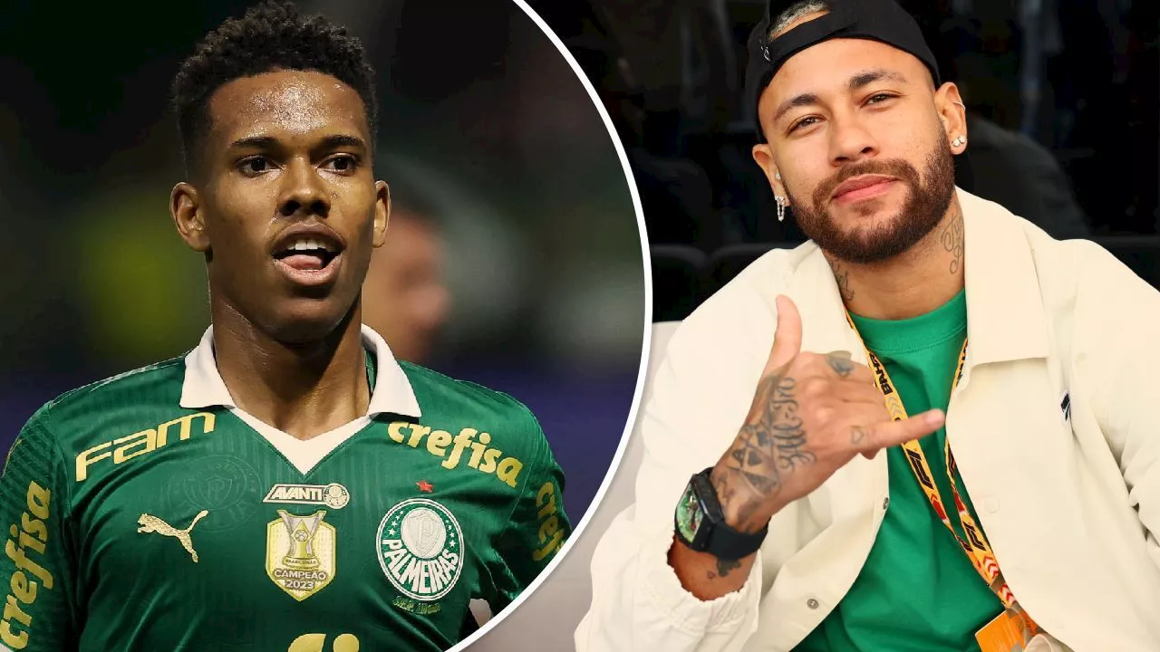 Neymar se empolga com Estêvão, do Palmeiras: 'Vai ser um gênio'