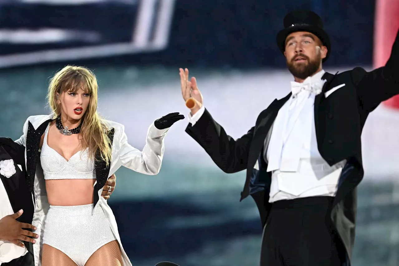 Travis Kelce joins Taylor Swift onstage in London for his Eras tour debut