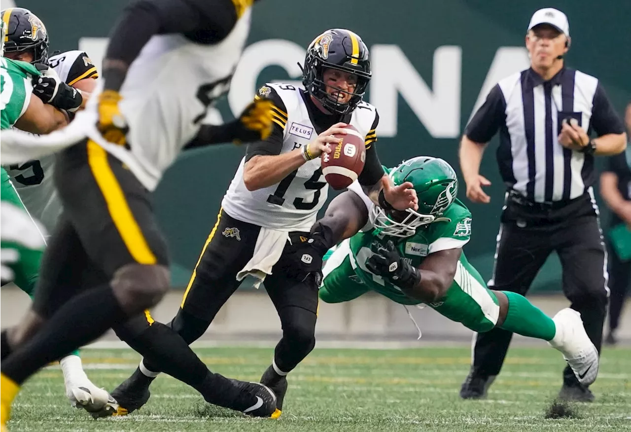 Unbeaten Roughriders pounce on winless Tiger-Cats 36-20