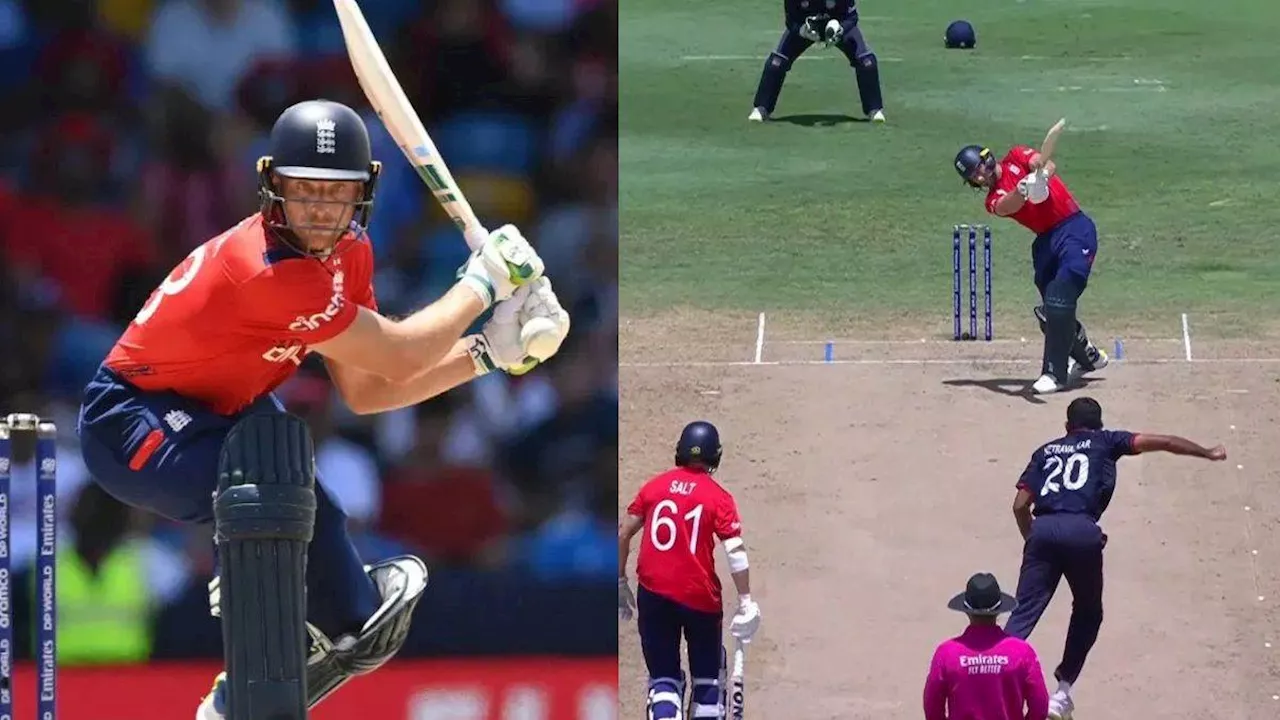 Jos Buttler, ENG vs USA: 6,6,6,6,6.., जोस बटलर ने यूएसए के खिलाफ दनादन जड़े 5 छक्के, भारतीय मूल के बॉलर के नाम जुड़ गया शर्मनाक रिकॉर्ड