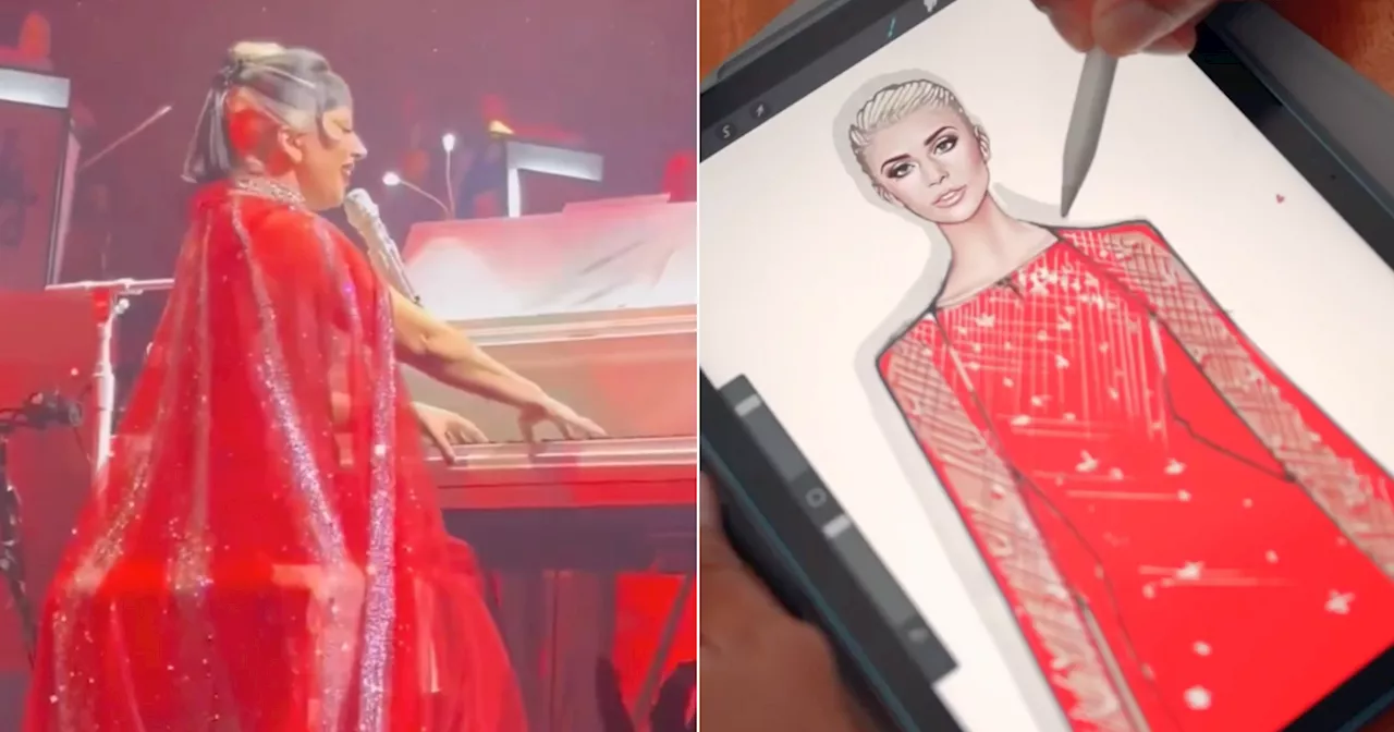 Lady Gaga Stuns in Rizman Ruzaini's Dress In Vegas Performance