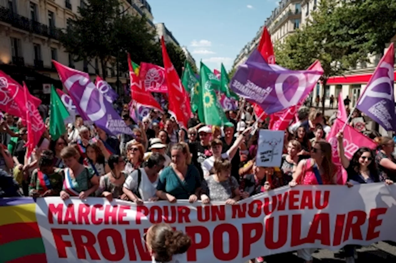 French feminists march against far right with days before vote