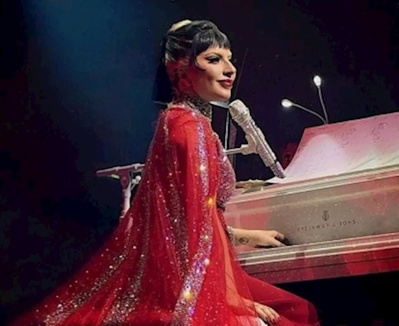 Lady Gaga wears dress by Malaysian designer Rizman Ruzaini during residency in Las Vegas (VIDEO)