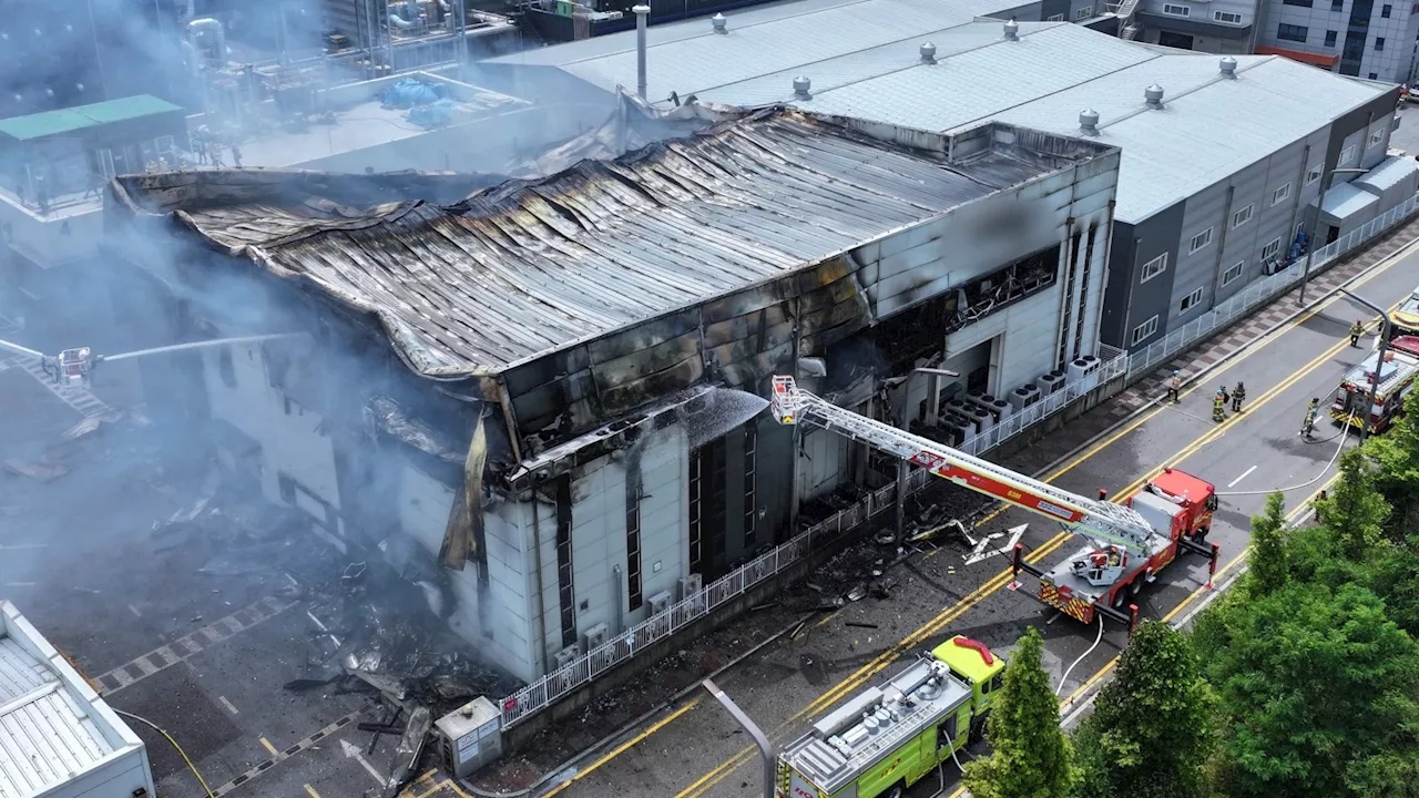 Südkorea: Mindestens 20 Tote bei Brand in Batterienfabrik