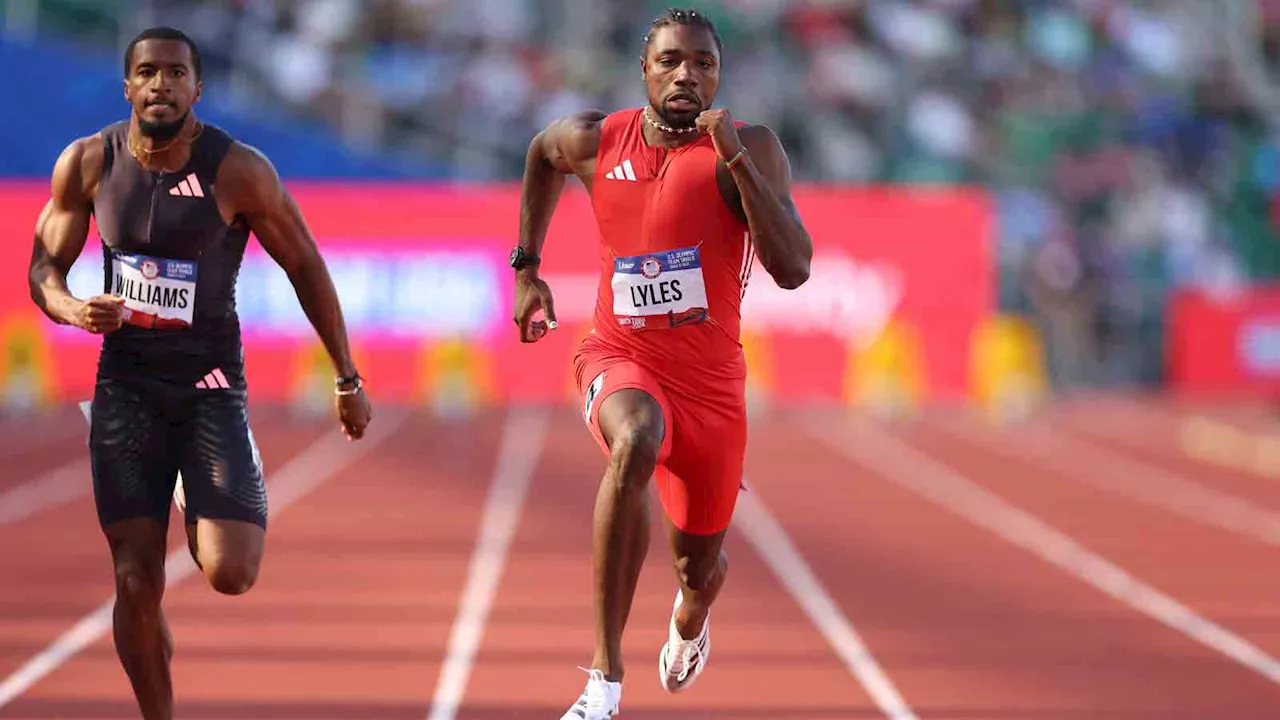 Noah Lyles speeds through semis, will race for spot at Olympics in 100 meters